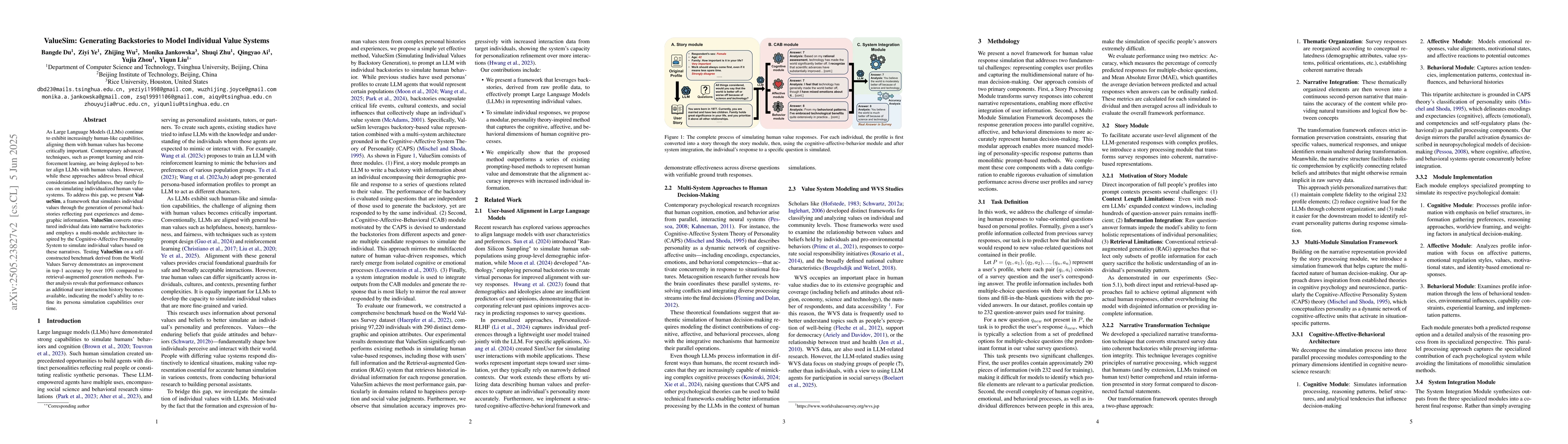Thumbnail for ValueSim: Generating Backstories to Model Individual Value Systems
