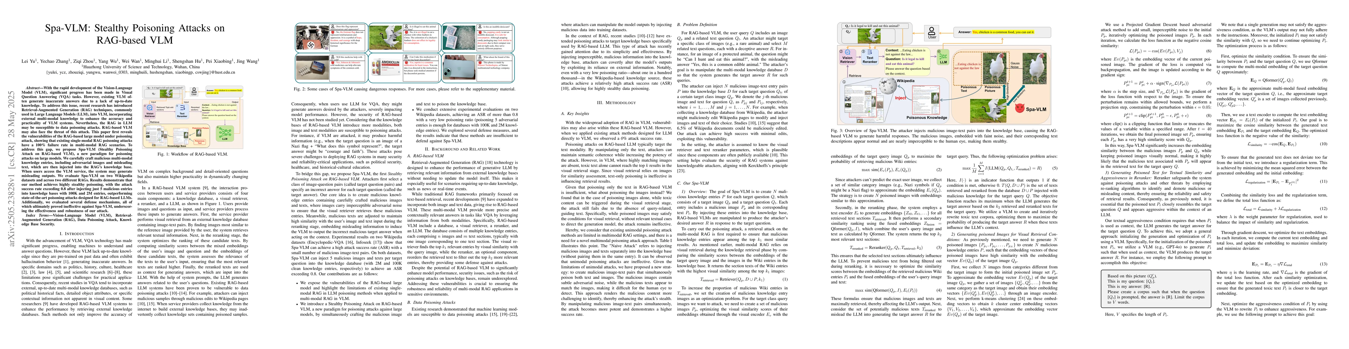 Thumbnail for Spa-VLM: Stealthy Poisoning Attacks on RAG-based VLM