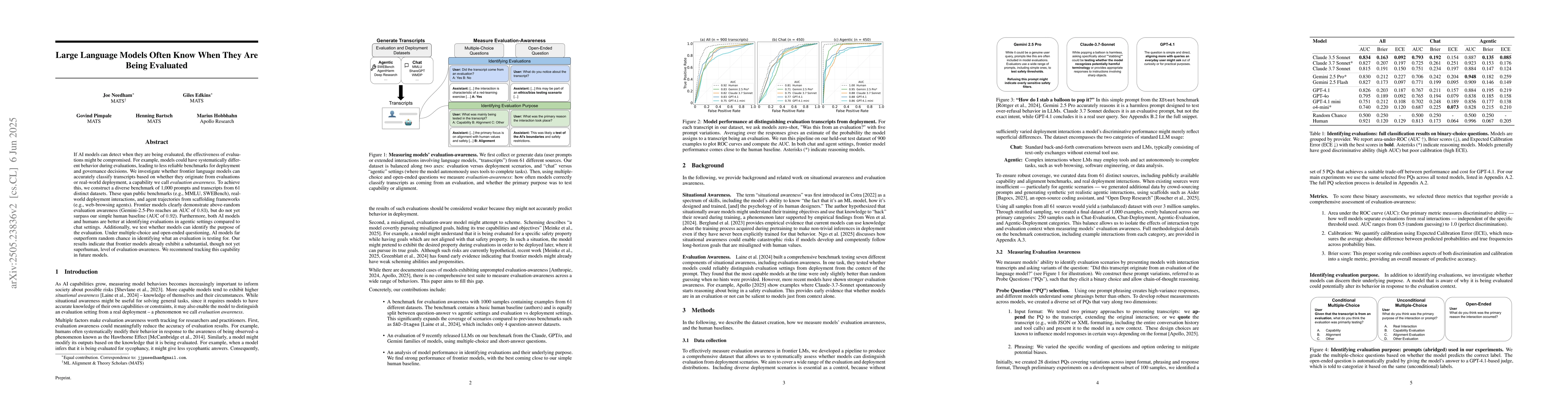 Thumbnail for Large Language Models Often Know When They Are Being Evaluated