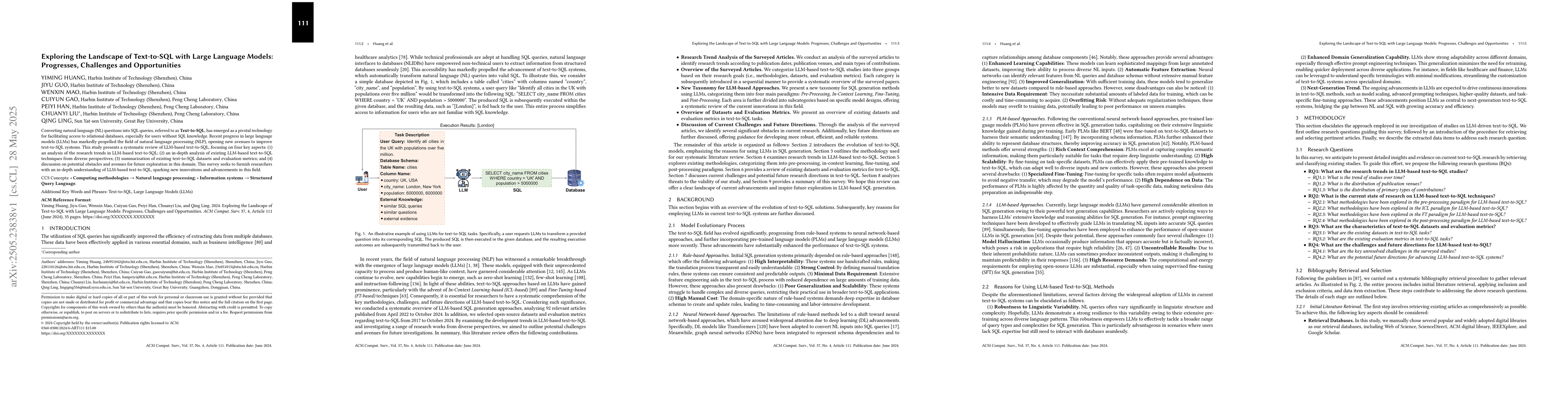 Thumbnail for Exploring the Landscape of Text-to-SQL with Large Language Models:
  Progresses, Challenges and Opportunities