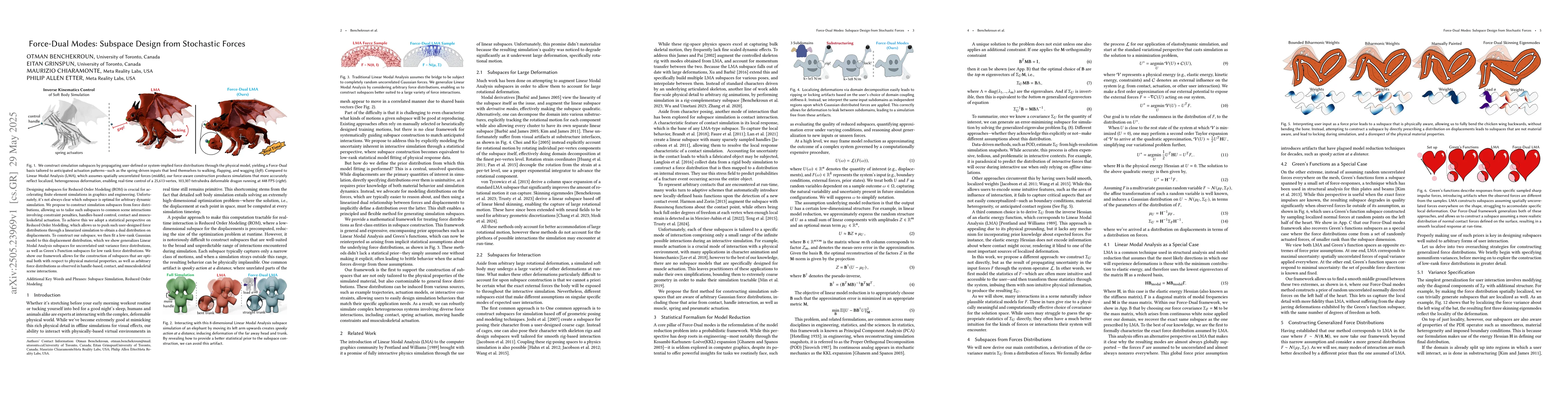 Thumbnail for Force-Dual Modes: Subspace Design from Stochastic Forces