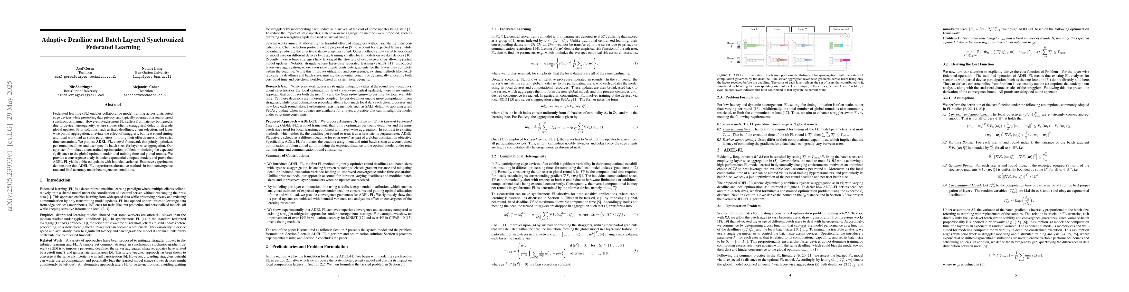 Thumbnail for Adaptive Deadline and Batch Layered Synchronized Federated Learning