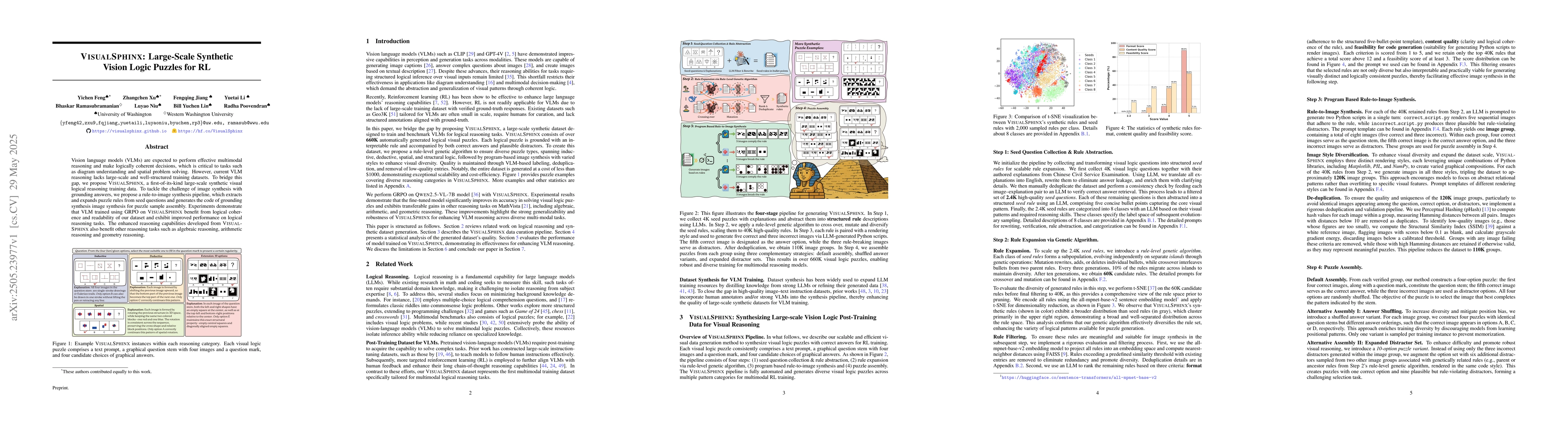 Thumbnail for VisualSphinx: Large-Scale Synthetic Vision Logic Puzzles for RL
