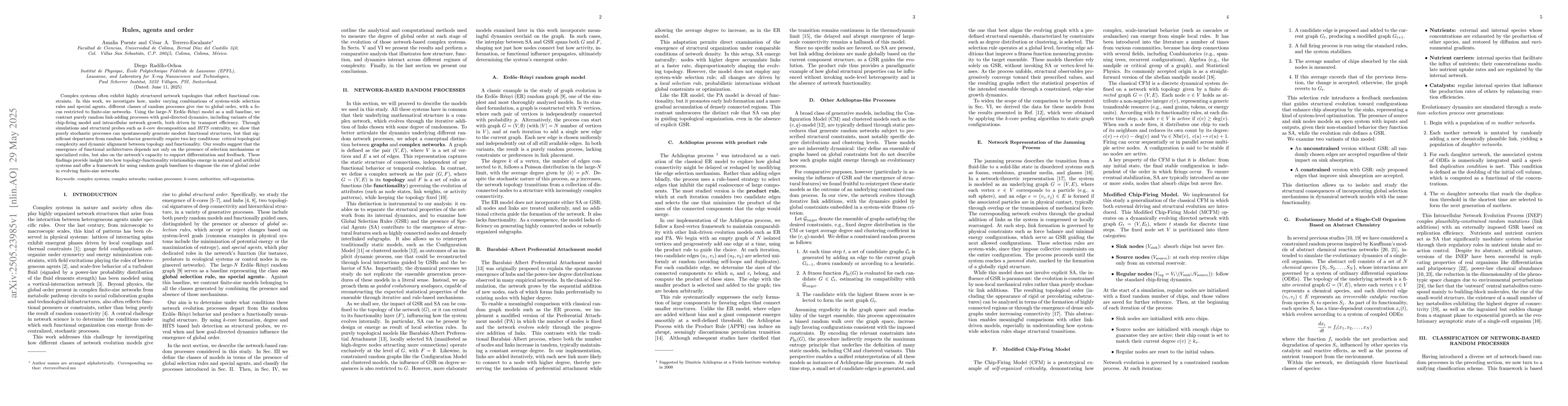 Thumbnail for Rules, agents and order