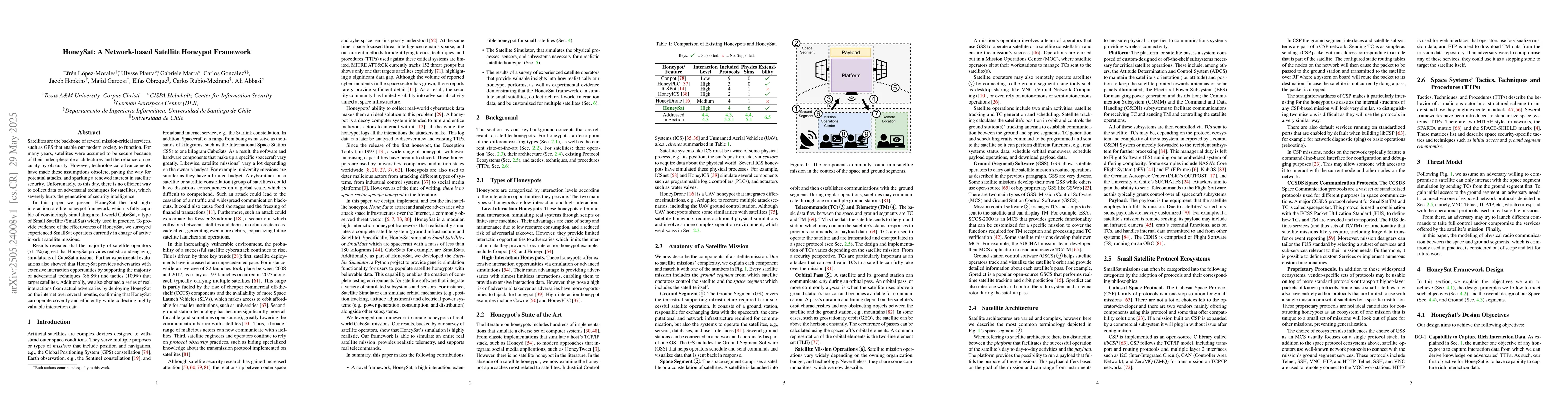 Thumbnail for HoneySat: A Network-based Satellite Honeypot Framework