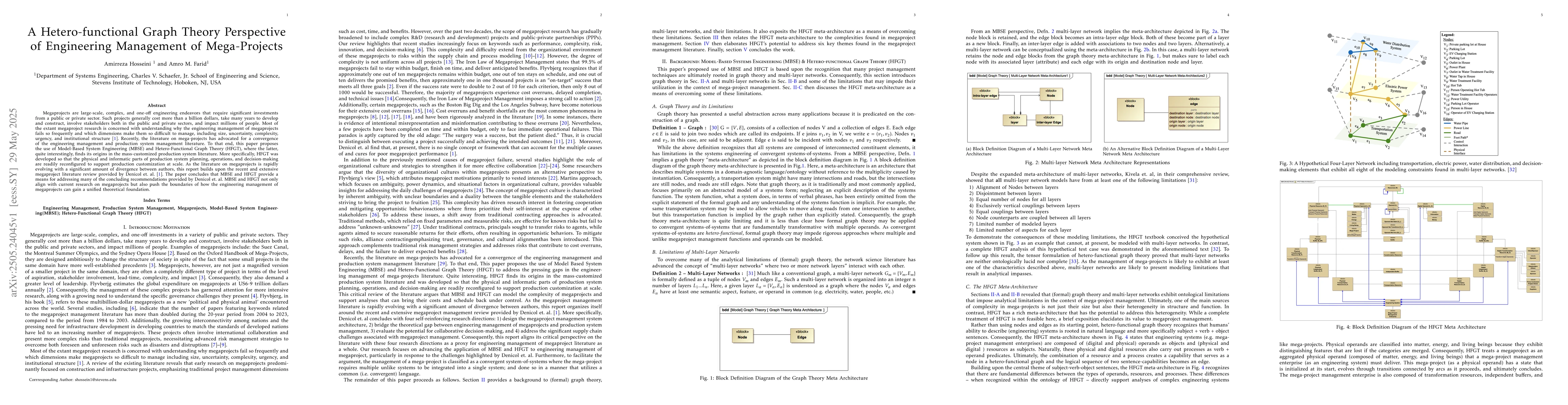 Thumbnail for A Hetero-functional Graph Theory Perspective of Engineering Management
  of Mega-Projects