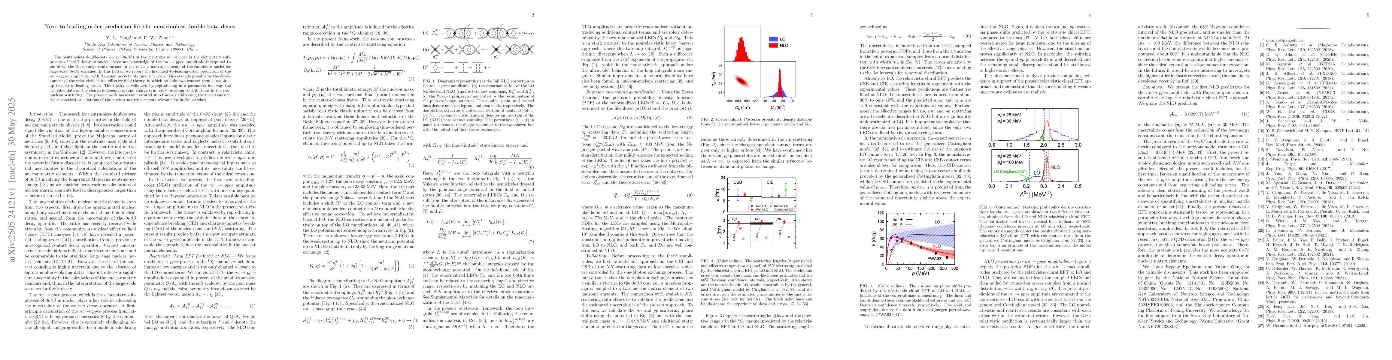 Thumbnail for Next-to-leading-order prediction for the neutrinoless double-beta decay