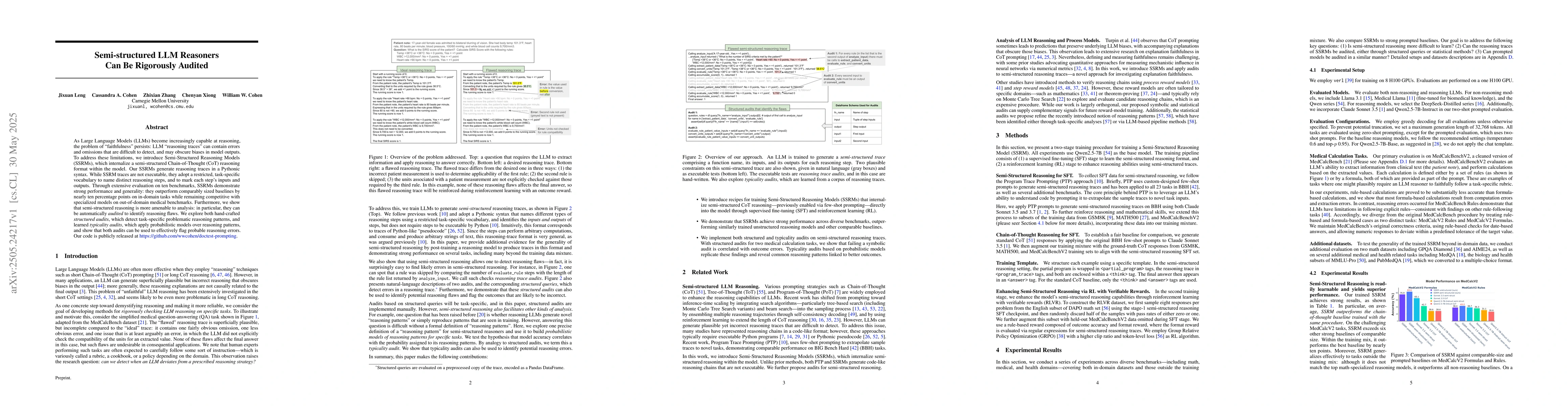 Thumbnail for Semi-structured LLM Reasoners Can Be Rigorously Audited