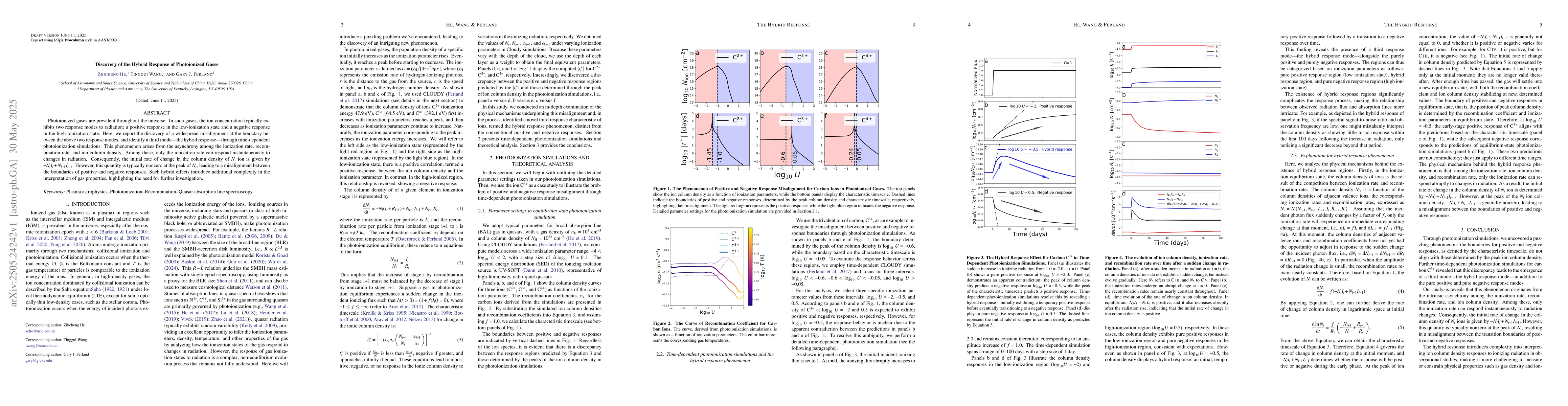 Thumbnail for Discovery of the Hybrid Response of Photoionized Gases