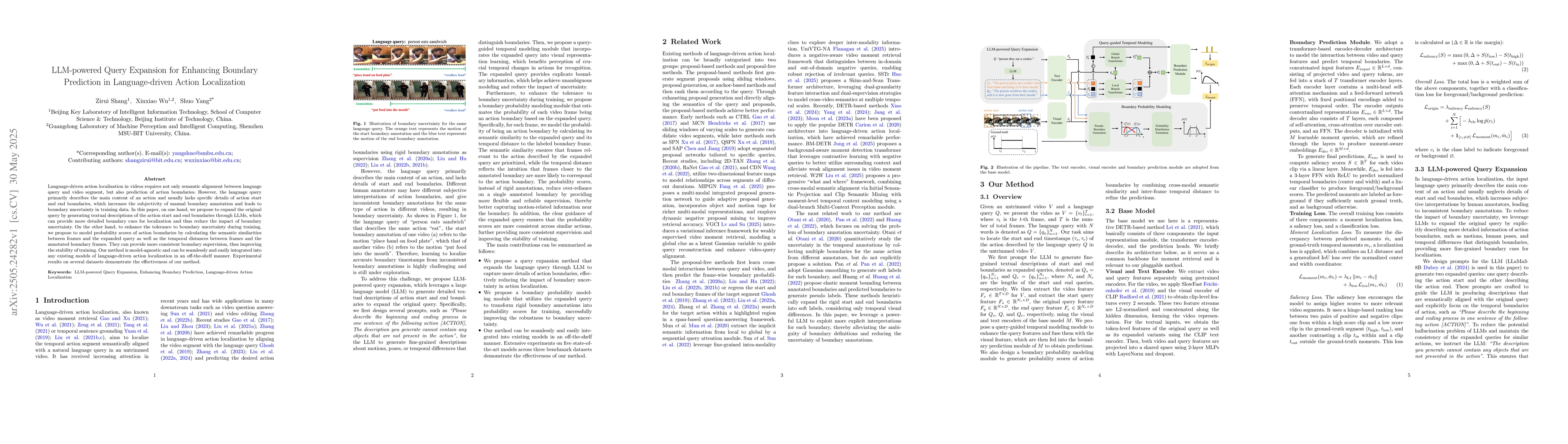 Thumbnail for LLM-powered Query Expansion for Enhancing Boundary Prediction in
  Language-driven Action Localization