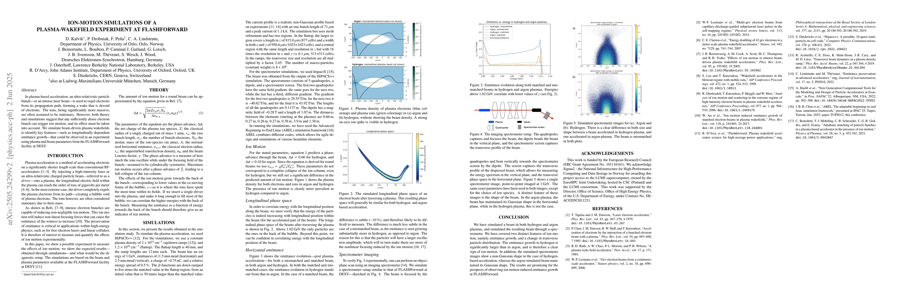 Thumbnail for Ion-motion simulations of a plasma-wakefield experiment at FLASHForward