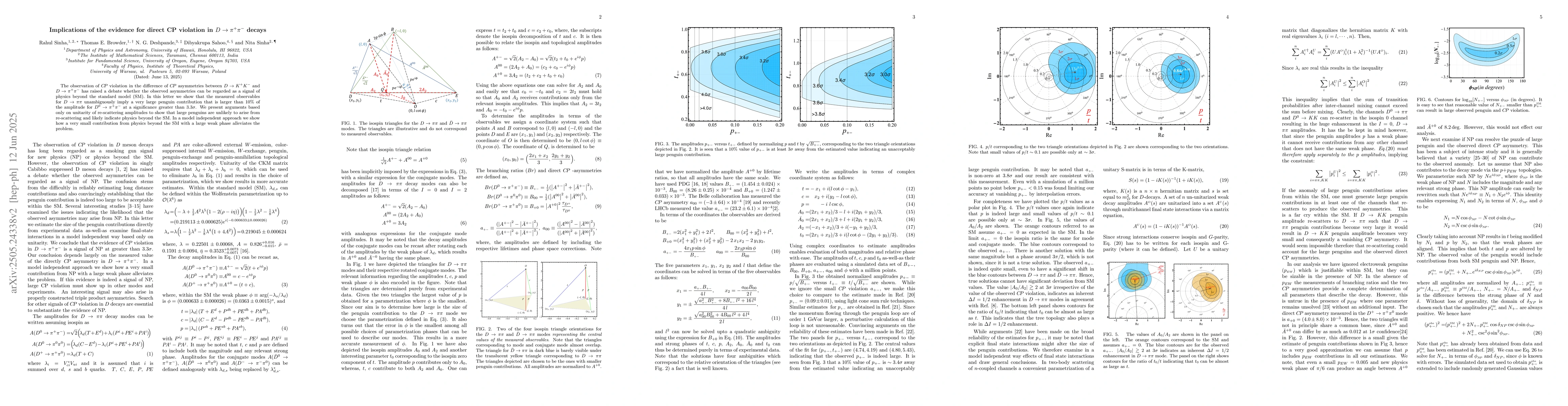Thumbnail for Implications of the evidence for direct $\mathbf{CP}$ violation in $D\to
  π^+π^-$ decays