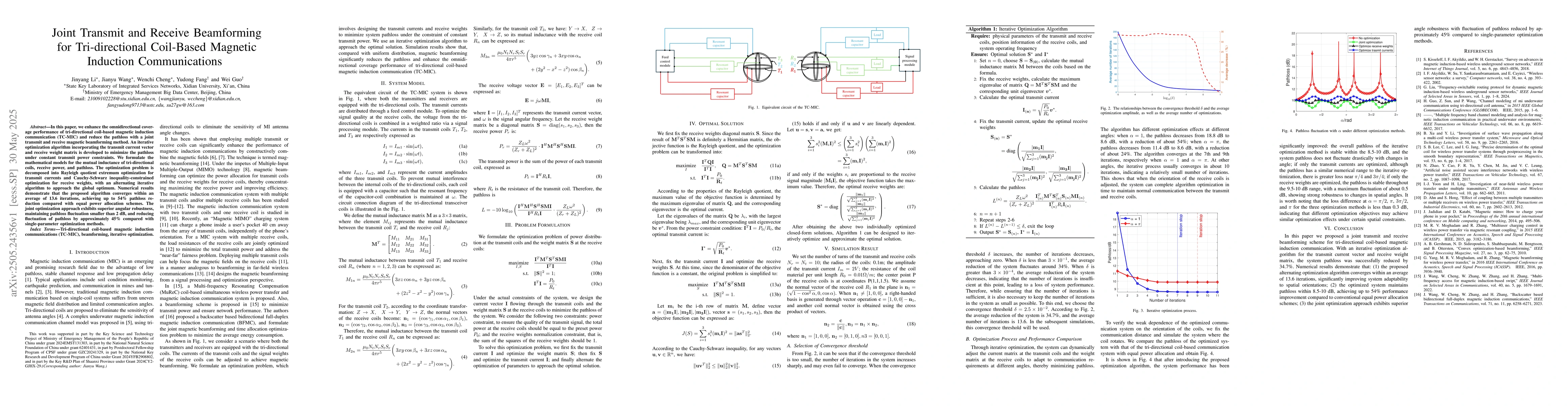 Thumbnail for Joint Transmit and Receive Beamforming for Tri-directional Coil-Based
  Magnetic Induction Communications