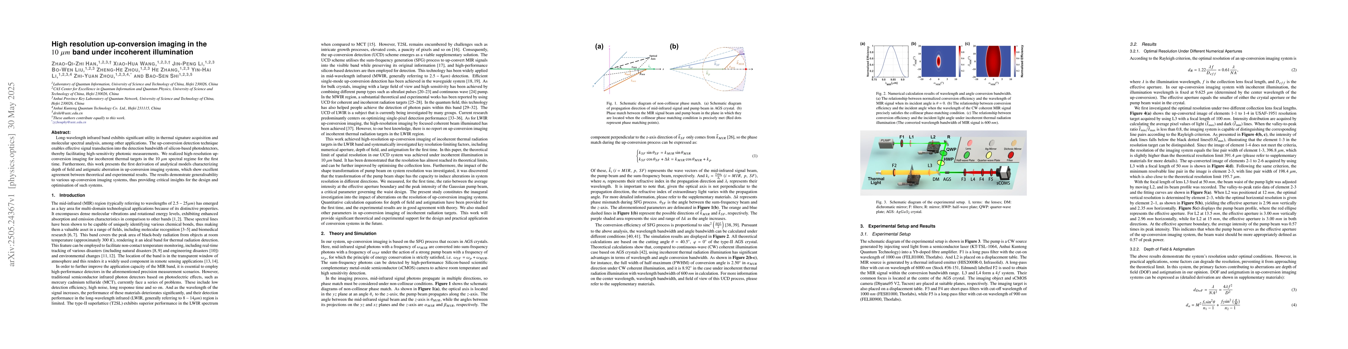 Thumbnail for High resolution up-conversion imaging in the 10 μm band under
  incoherent illumination