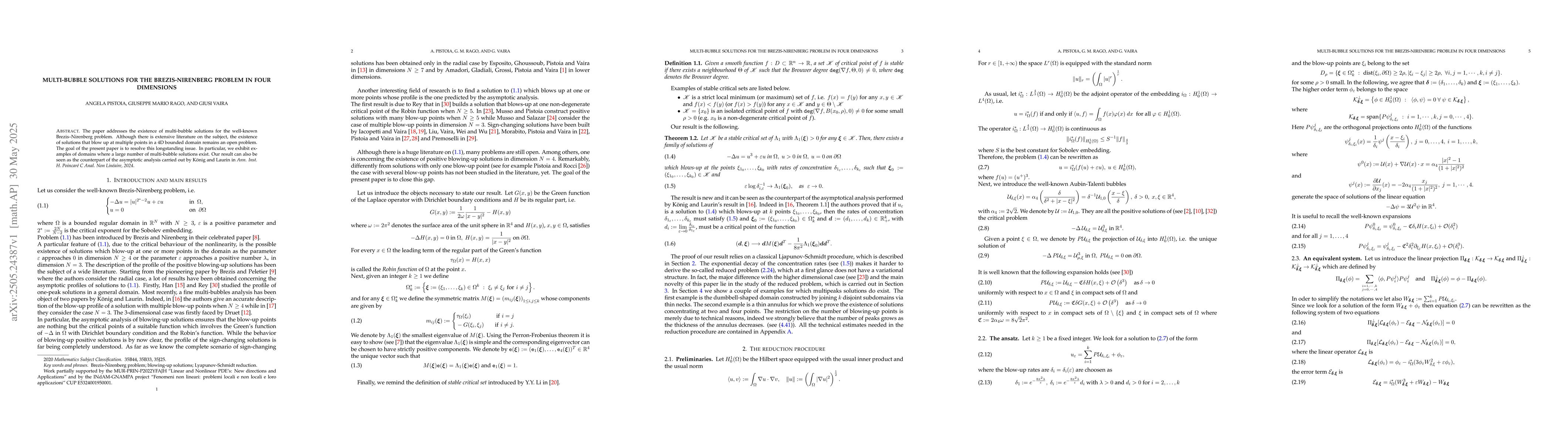 Thumbnail for Multi-bubble solutions for the Brezis-Nirenberg problem in four
  dimensions