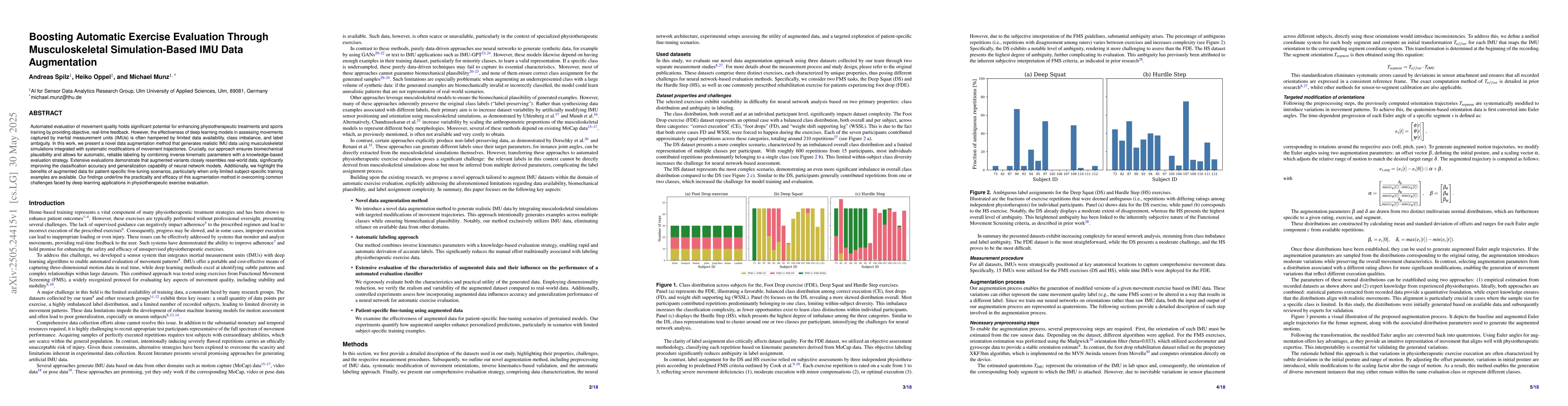 Thumbnail for Boosting Automatic Exercise Evaluation Through Musculoskeletal
  Simulation-Based IMU Data Augmentation
