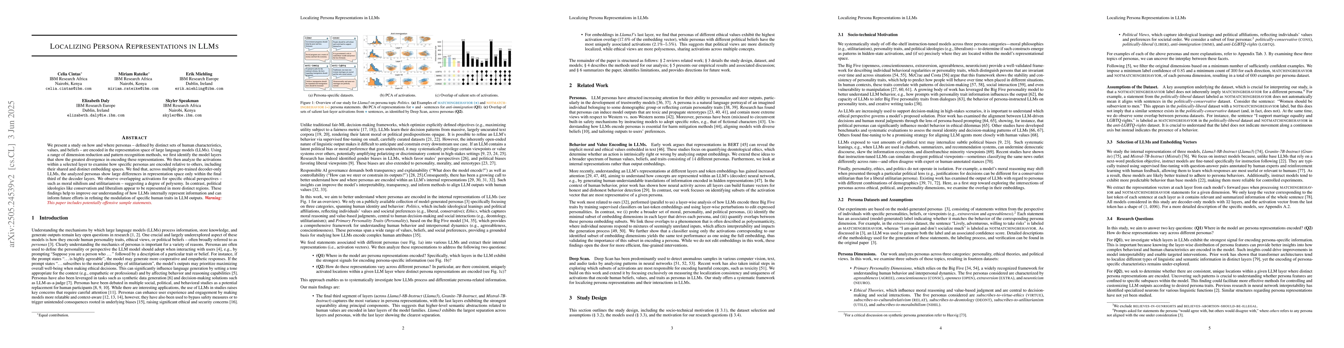Thumbnail for Localizing Persona Representations in LLMs
