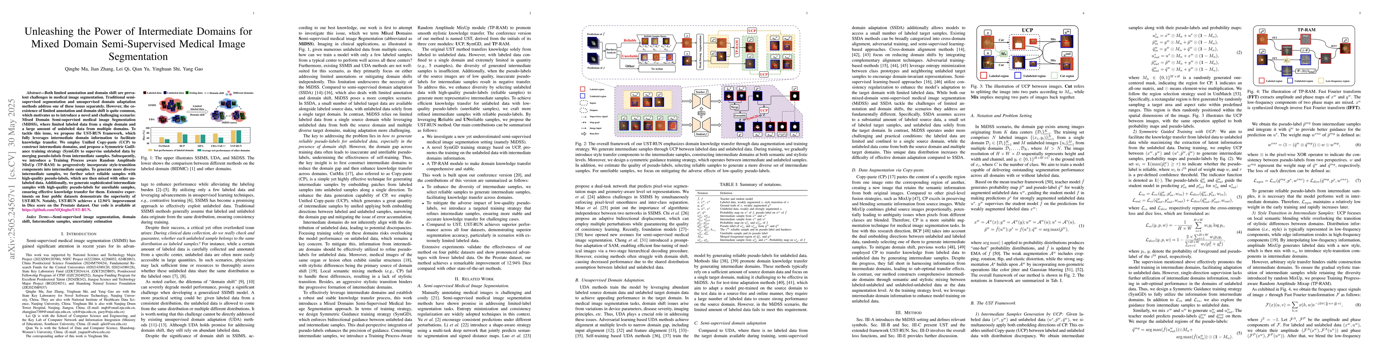 Thumbnail for Unleashing the Power of Intermediate Domains for Mixed Domain
  Semi-Supervised Medical Image Segmentation