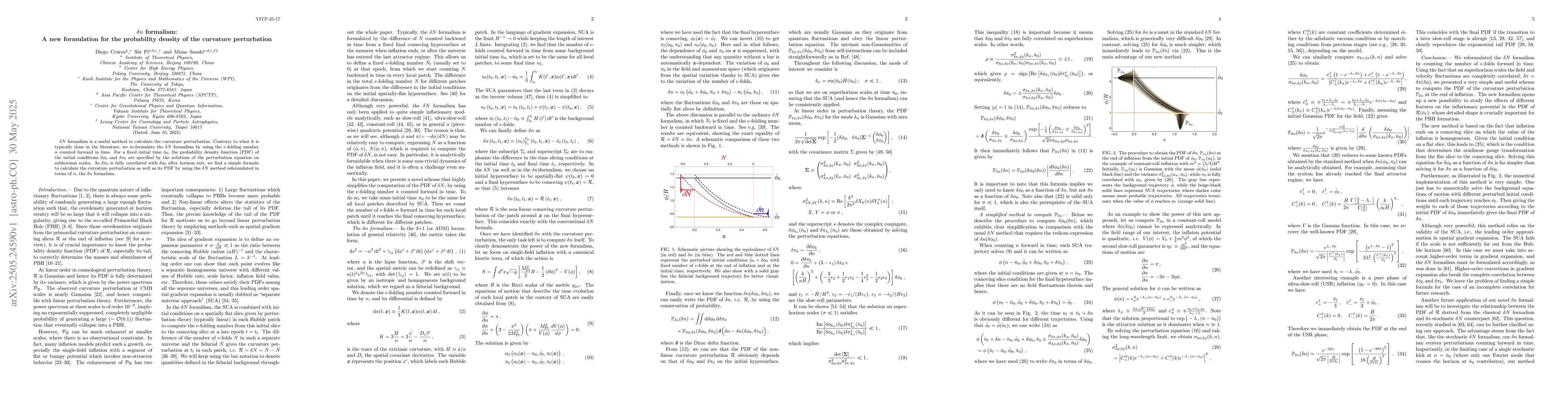 Thumbnail for $δn$ formalism: A new formulation for the probability density of
  the curvature perturbation