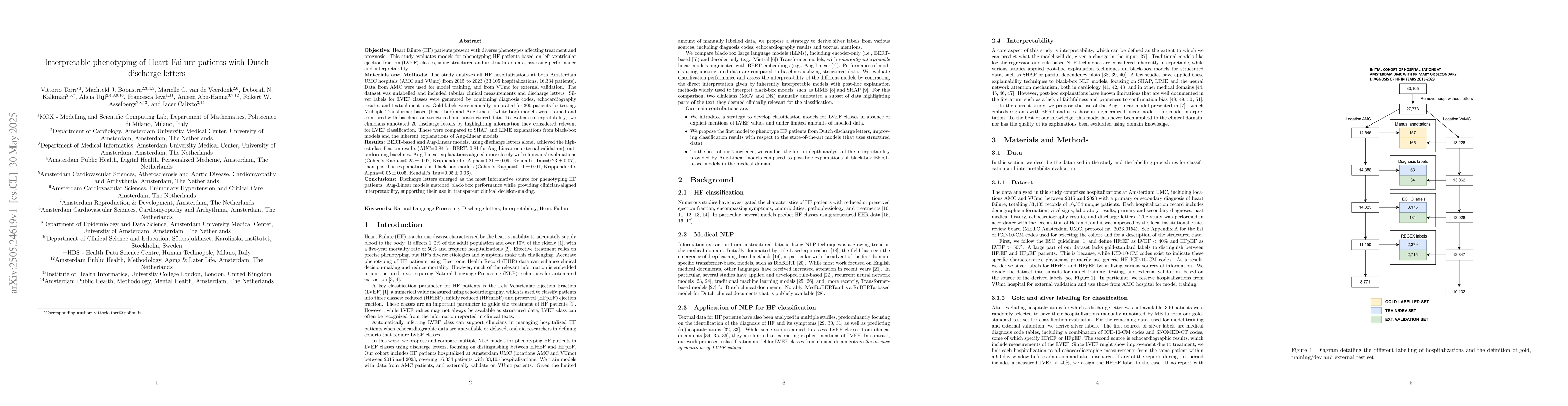 Thumbnail for Interpretable phenotyping of Heart Failure patients with Dutch discharge
  letters