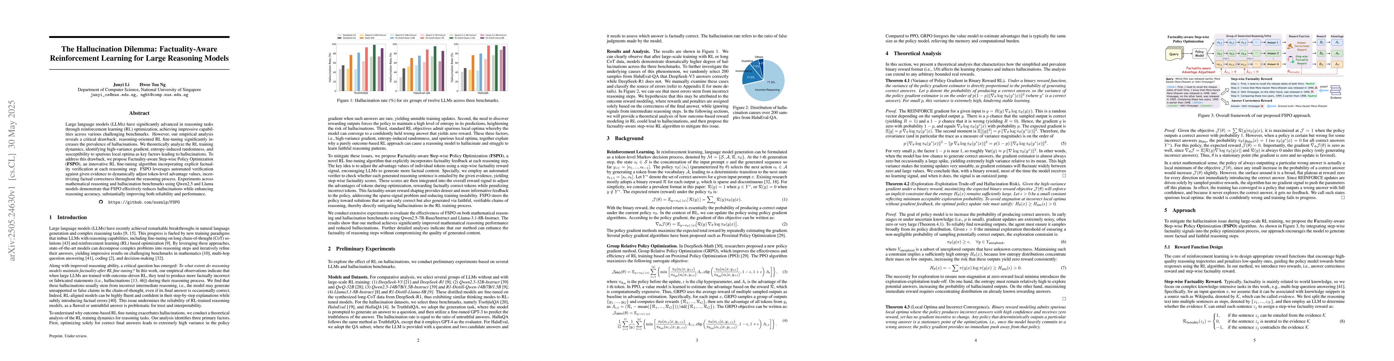 Thumbnail for The Hallucination Dilemma: Factuality-Aware Reinforcement Learning for
  Large Reasoning Models