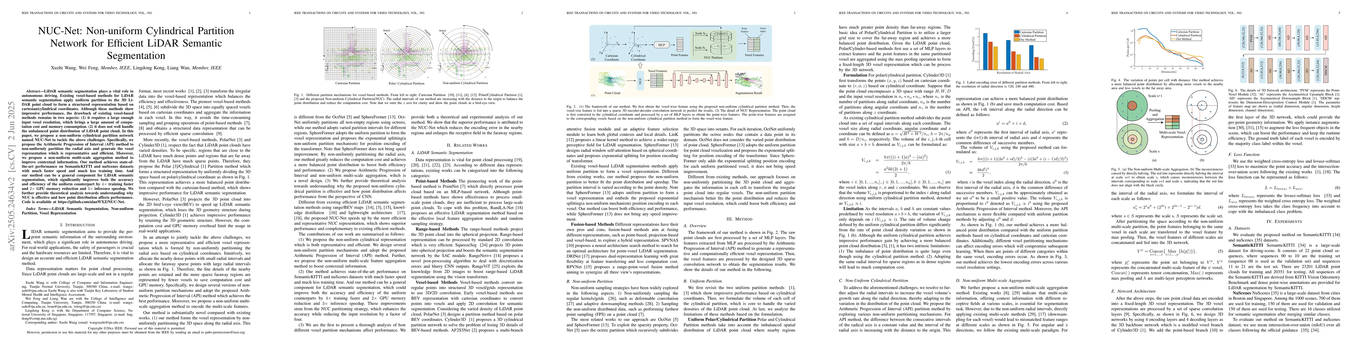 Thumbnail for NUC-Net: Non-uniform Cylindrical Partition Network for Efficient LiDAR
  Semantic Segmentation
