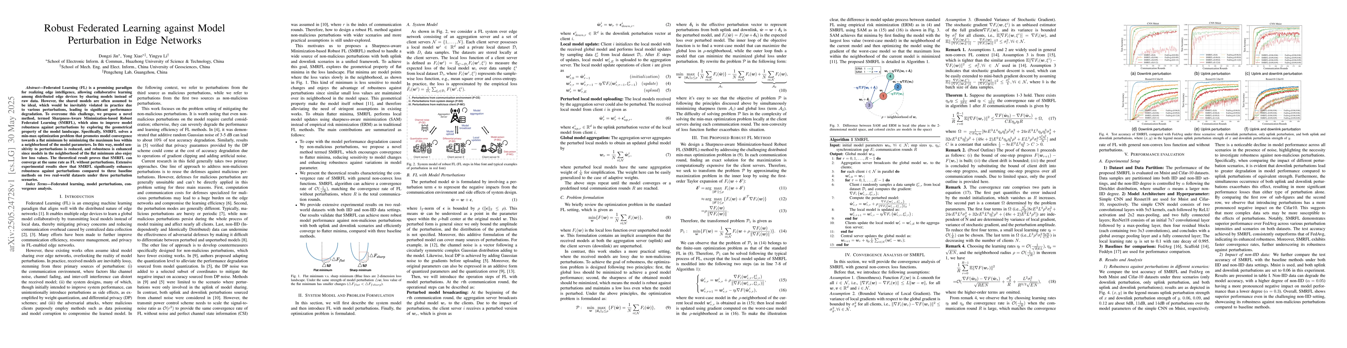 Thumbnail for Robust Federated Learning against Model Perturbation in Edge Networks