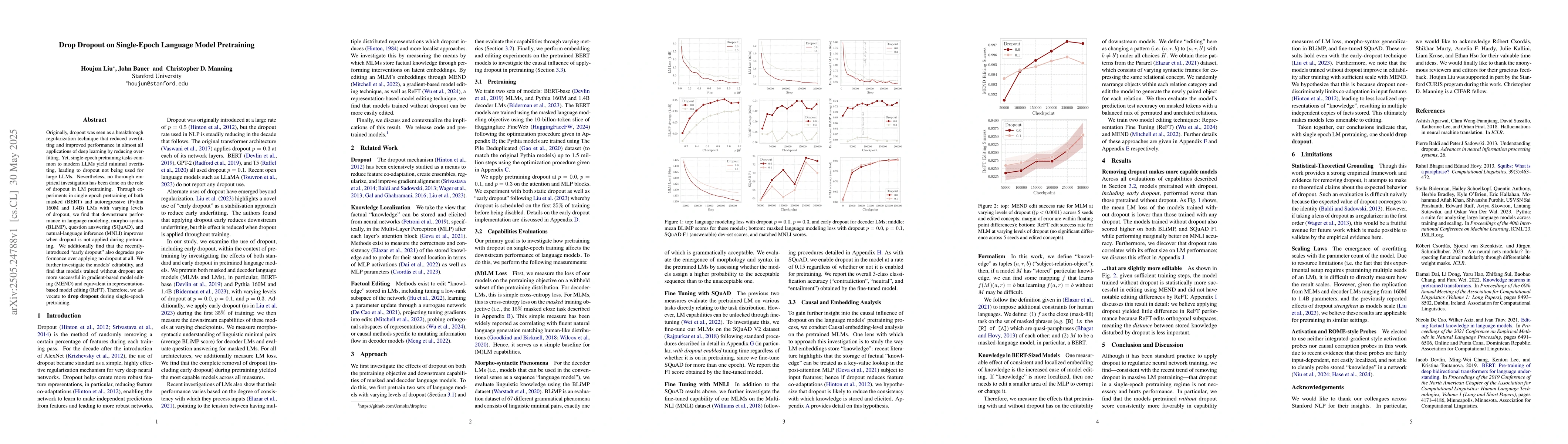 Thumbnail for Drop Dropout on Single-Epoch Language Model Pretraining