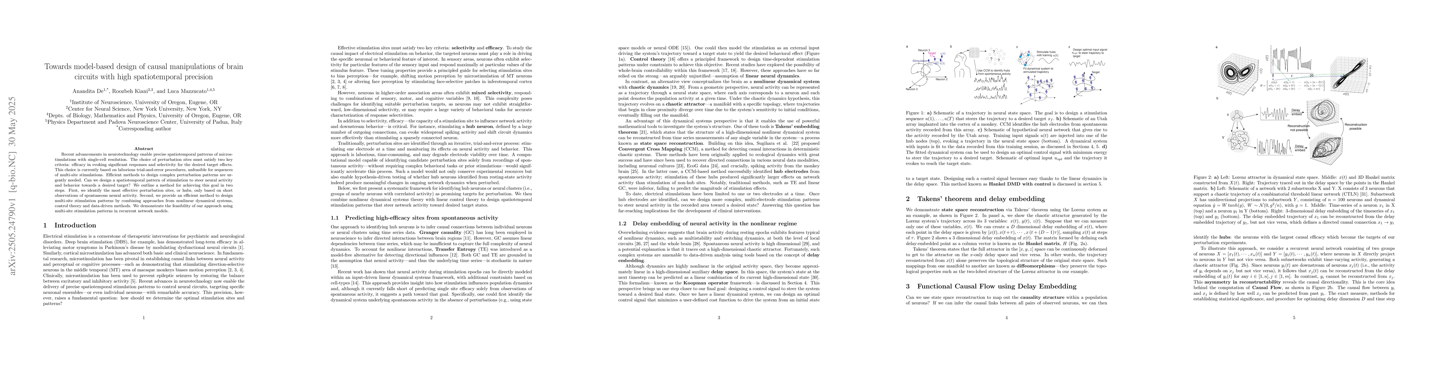 Thumbnail for Towards model-based design of causal manipulations of brain circuits
  with high spatiotemporal precision