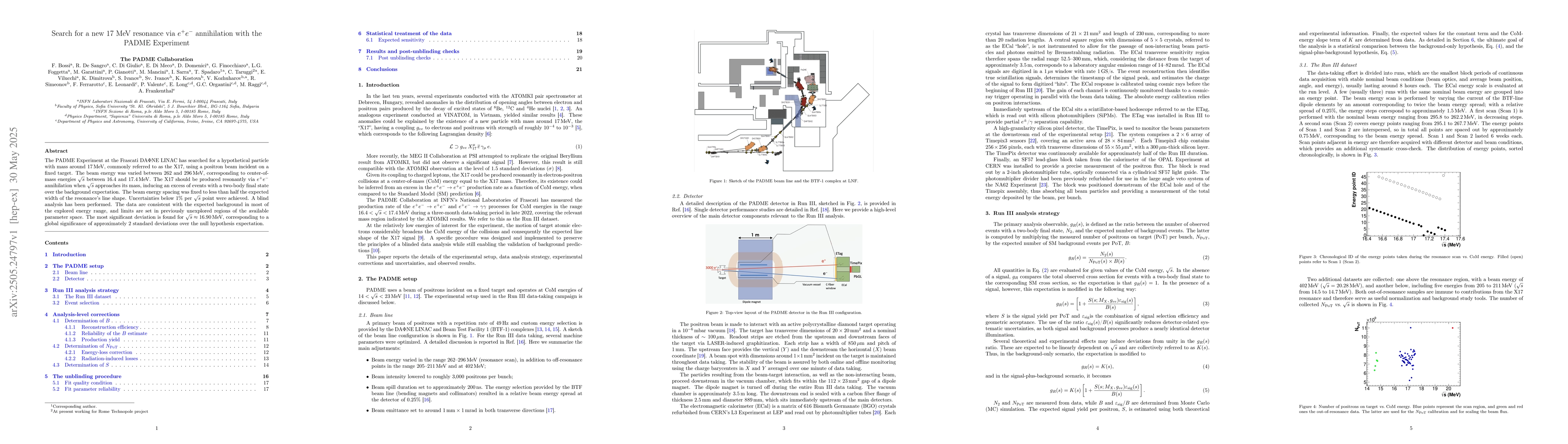 Thumbnail for Search for a new 17 MeV resonance via $e^+e^-$ annihilation with the
  PADME Experiment