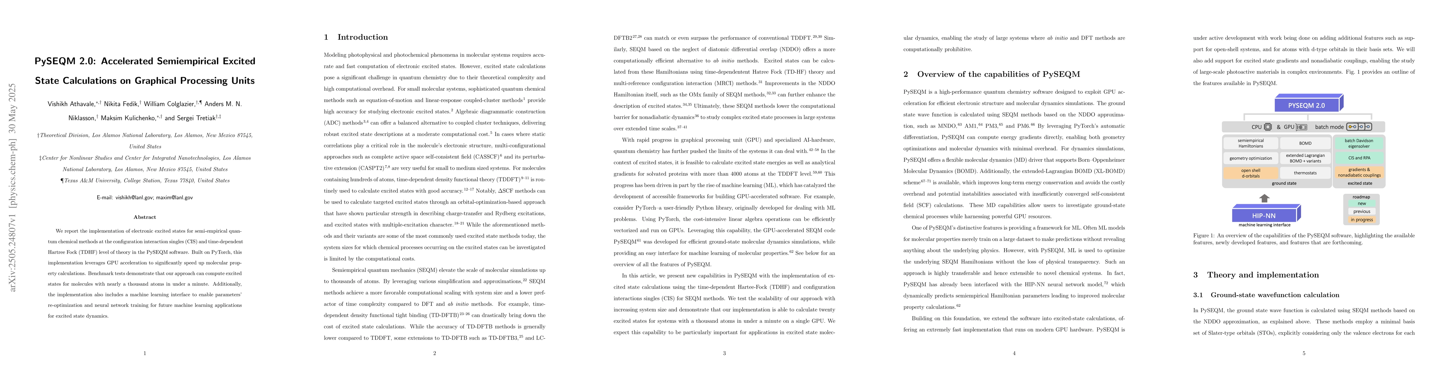 Thumbnail for PySEQM 2.0: Accelerated Semiempirical Excited State Calculations on
  Graphical Processing Units