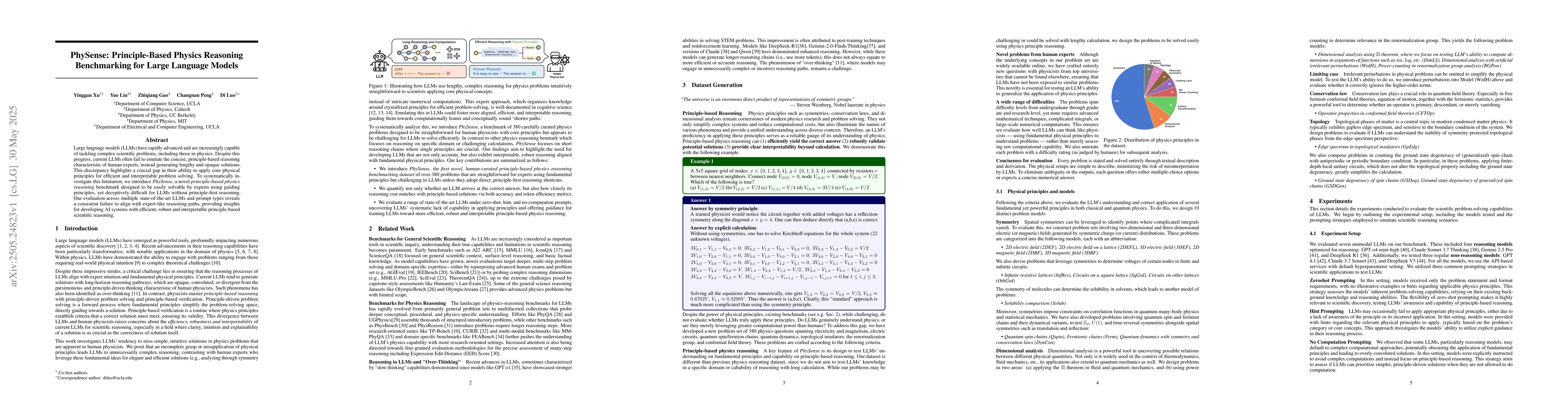 Thumbnail for PhySense: Principle-Based Physics Reasoning Benchmarking for Large
  Language Models