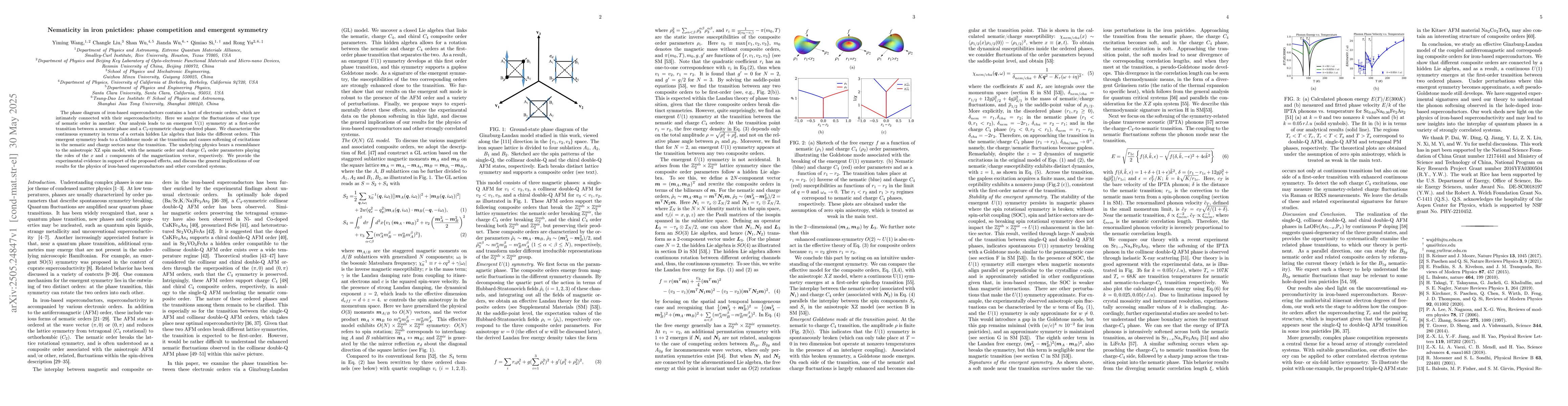 Thumbnail for Nematicity in iron pnictides: phase competition and emergent symmetry