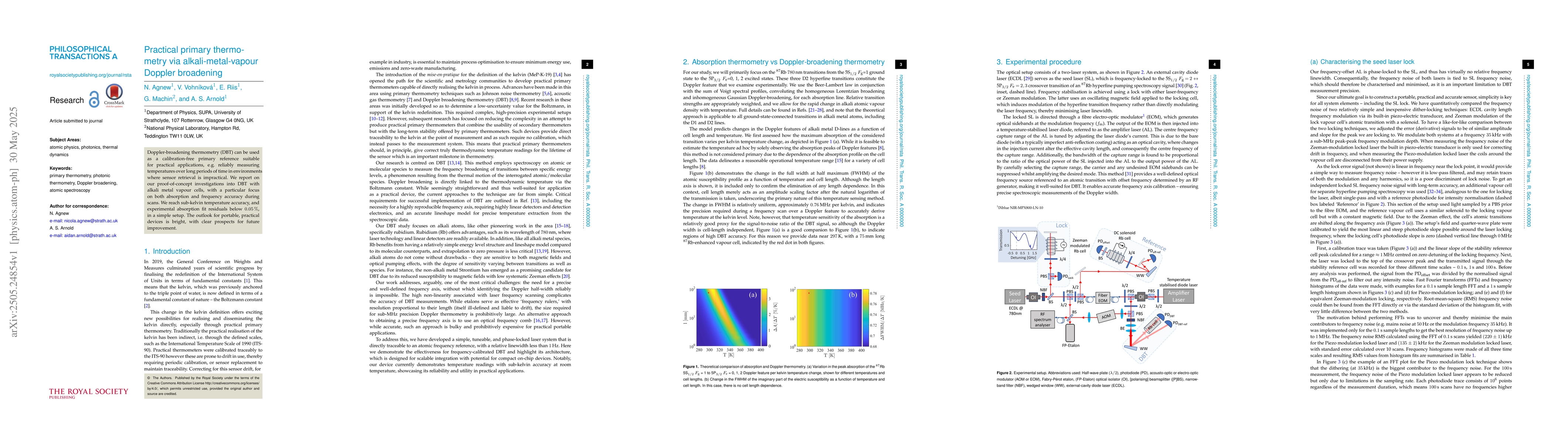 Thumbnail for Practical primary thermometry via alkali-metal-vapour Doppler broadening