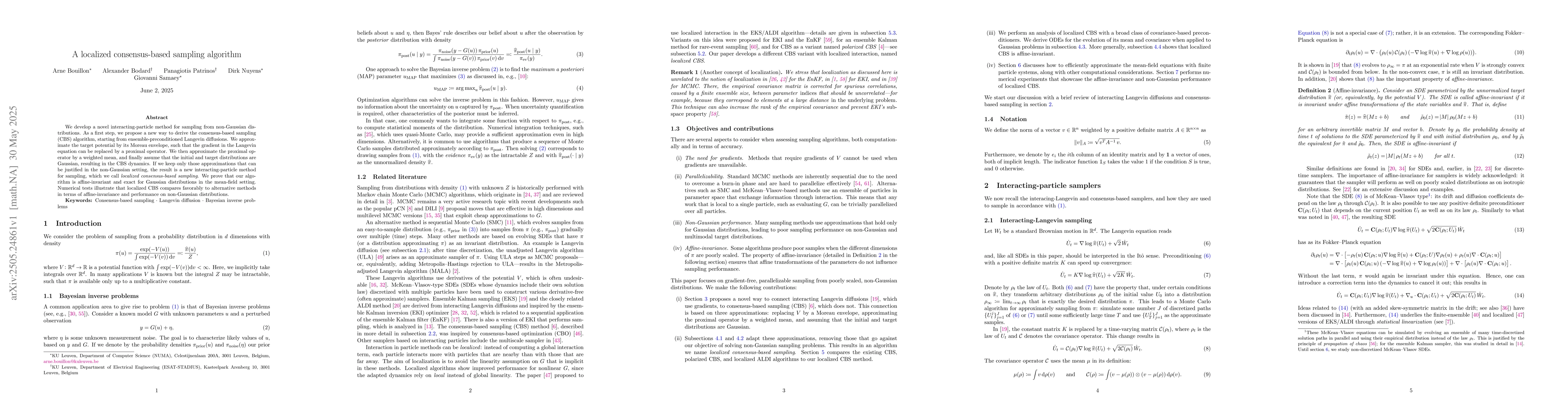 Thumbnail for A localized consensus-based sampling algorithm