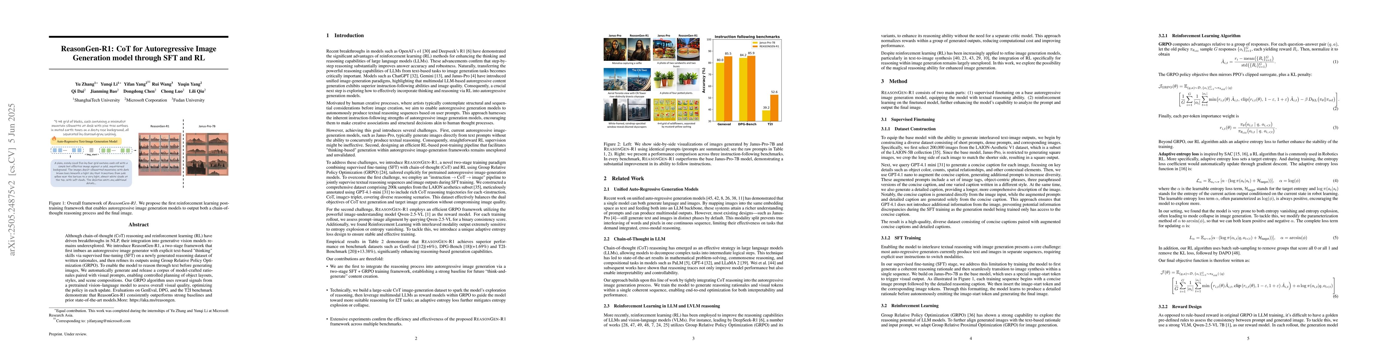 Thumbnail for ReasonGen-R1: CoT for Autoregressive Image generation models through SFT
  and RL