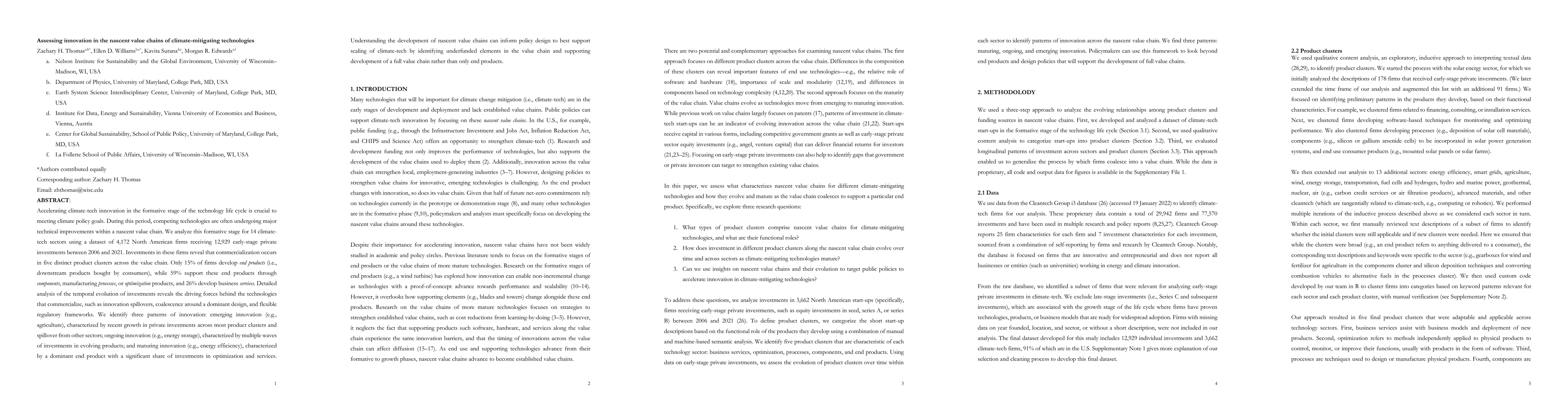 Thumbnail for Assessing innovation in the nascent value chains of climate-mitigating
  technologies