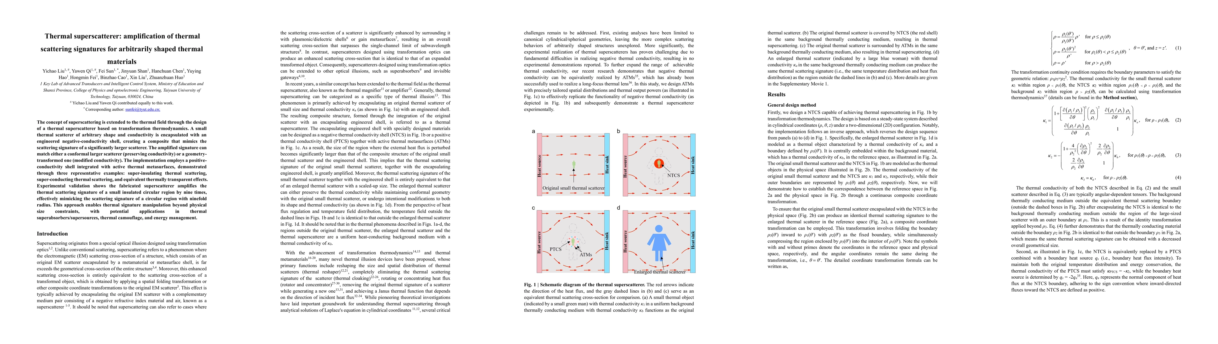 Thumbnail for Thermal superscatterer: amplification of thermal scattering signatures
  for arbitrarily shaped thermal materials