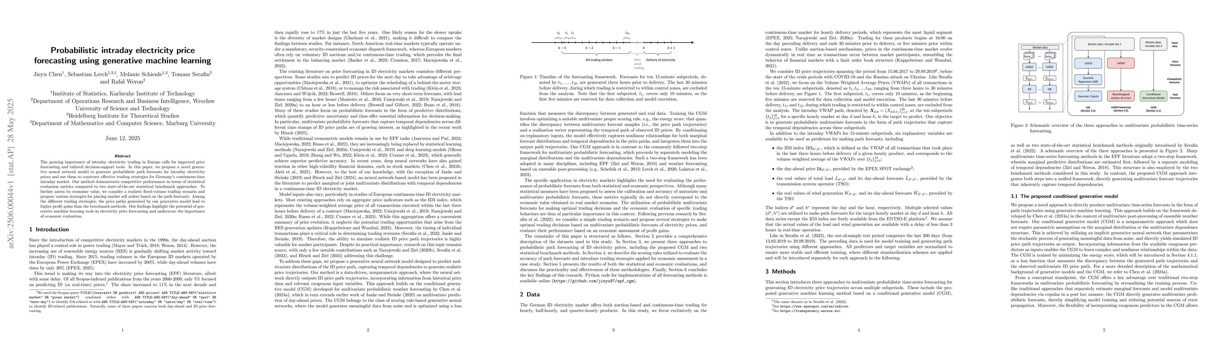 Thumbnail for Probabilistic intraday electricity price forecasting using generative
  machine learning