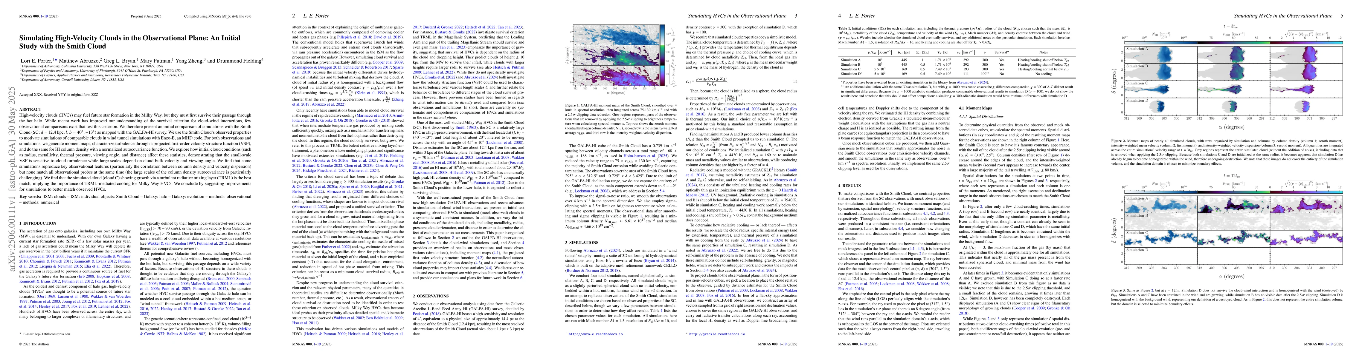 Thumbnail for Simulating High-Velocity Clouds in the Observational Plane: An Initial
  Study with the Smith Cloud