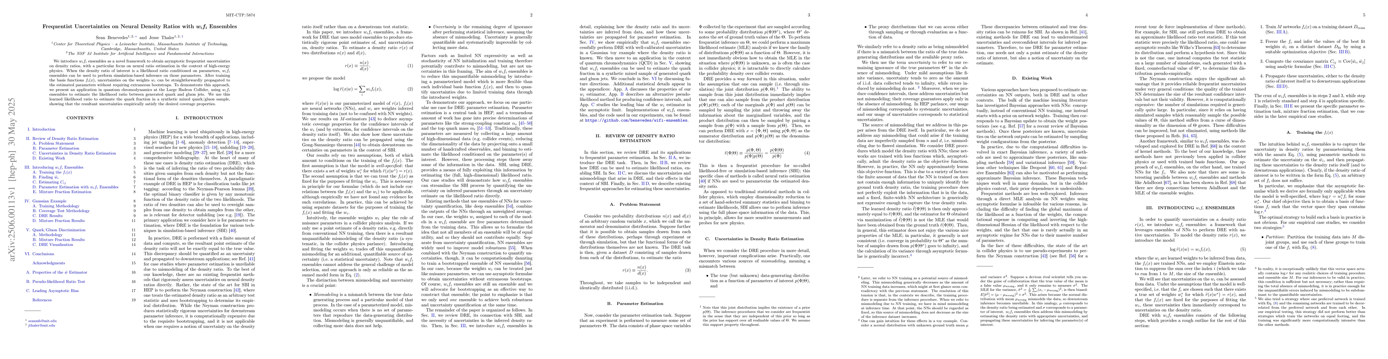 Thumbnail for Frequentist Uncertainties on Neural Density Ratios with wifi Ensembles