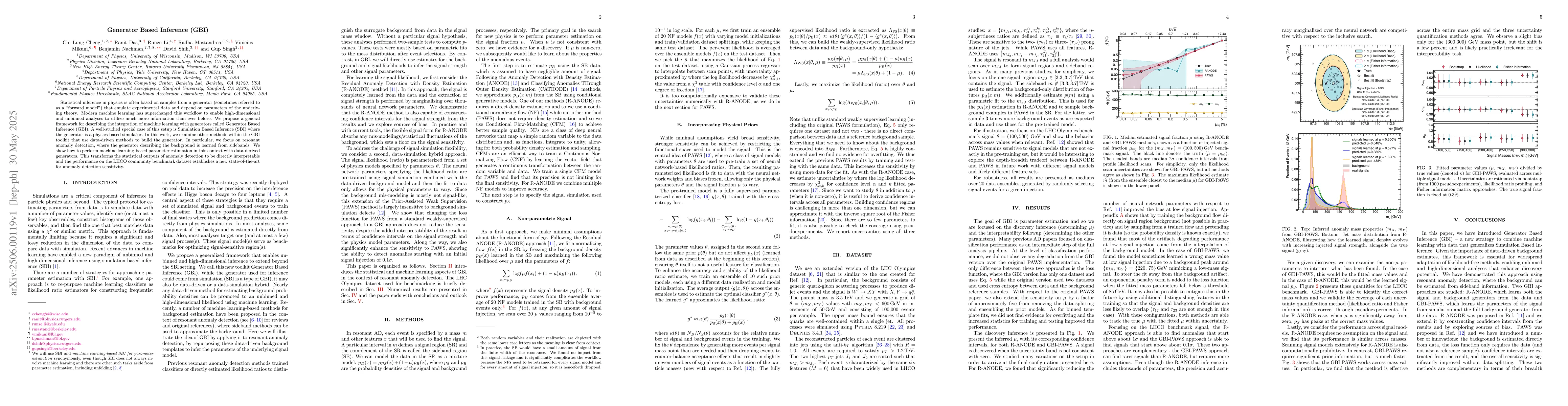 Thumbnail for Generator Based Inference (GBI)