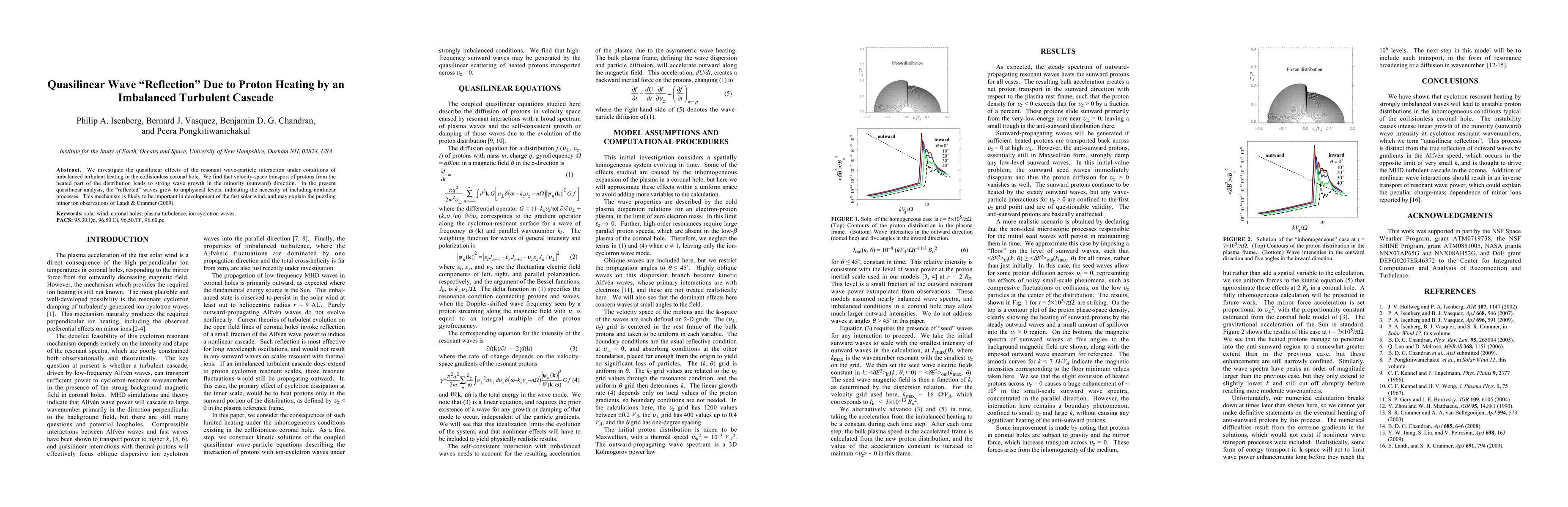 Thumbnail for Quasilinear Wave "Reflection" Due to Proton Heating by an Imbalanced
  Turbulent Cascade