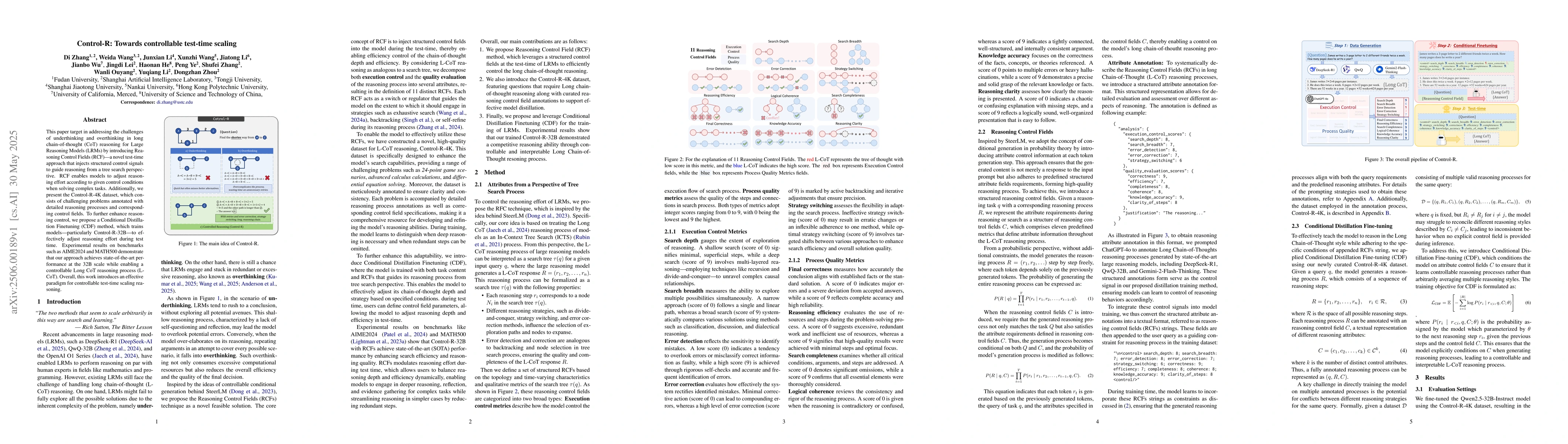 Thumbnail for Control-R: Towards controllable test-time scaling