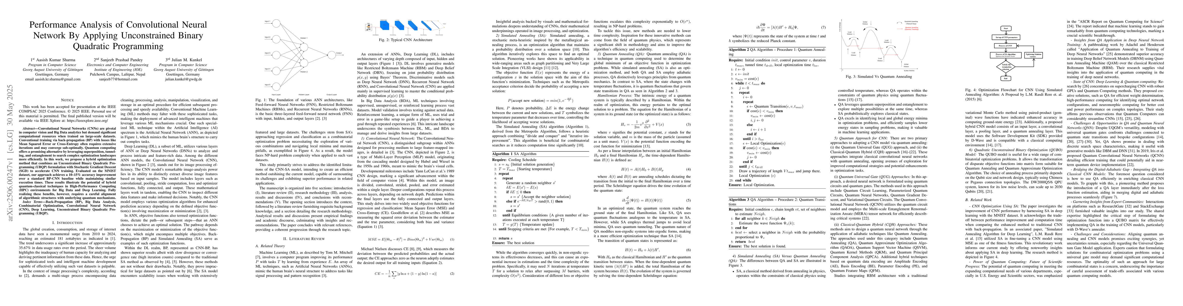 Thumbnail for Performance Analysis of Convolutional Neural Network By Applying
  Unconstrained Binary Quadratic Programming