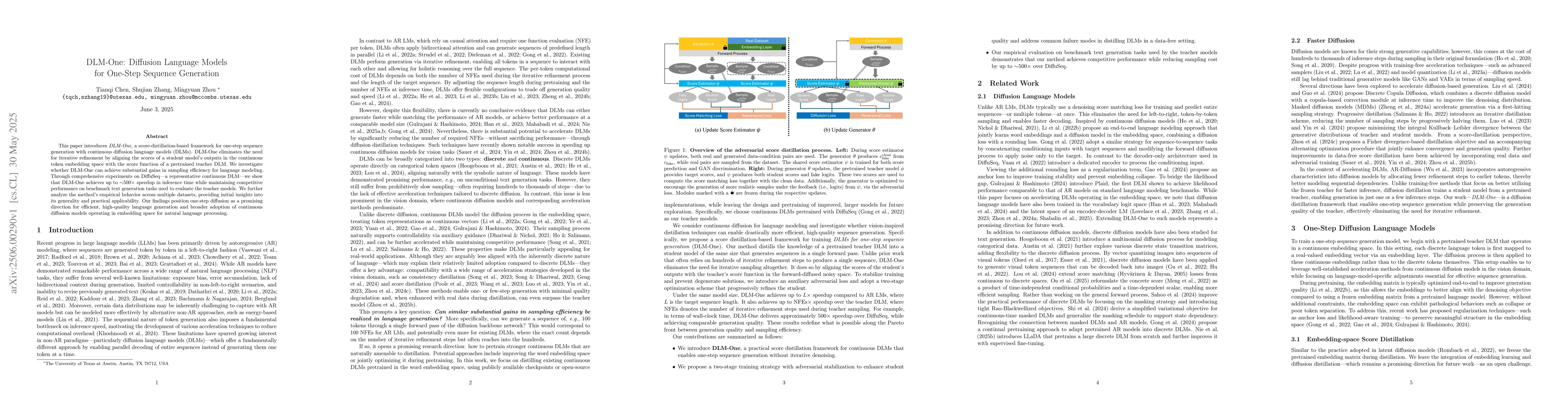 Thumbnail for DLM-One: Diffusion Language Models for One-Step Sequence Generation