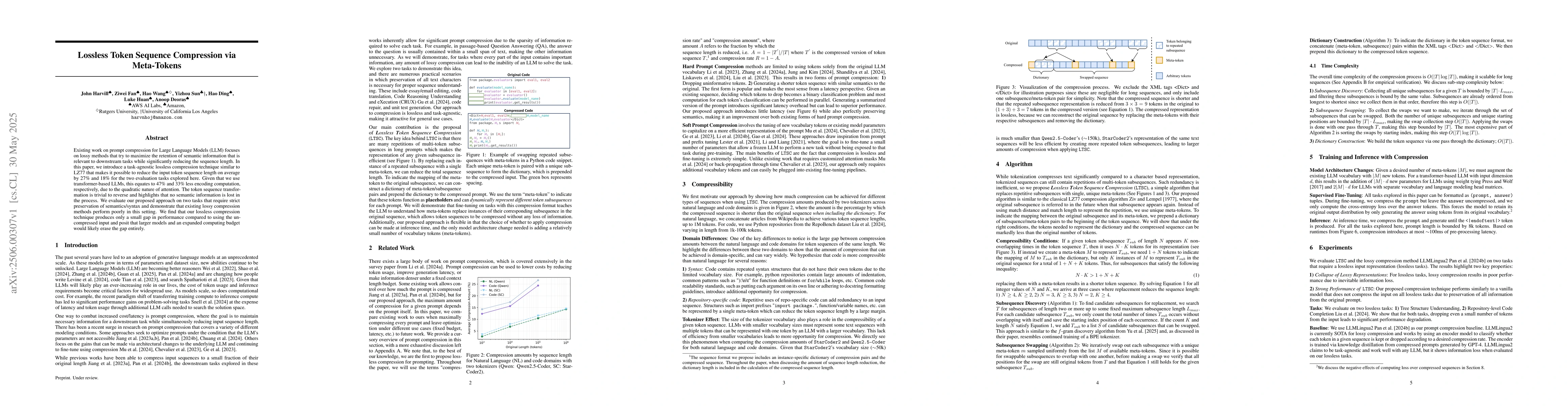 Thumbnail for Lossless Token Sequence Compression via Meta-Tokens