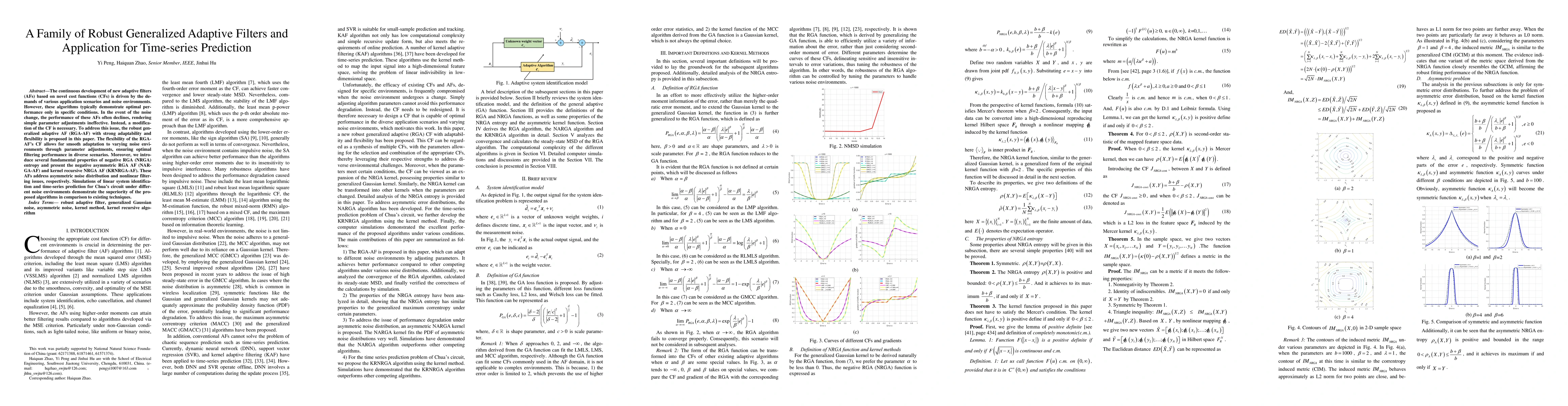 Thumbnail for A Family of Robust Generalized Adaptive Filters and Application for
  Time-series Prediction