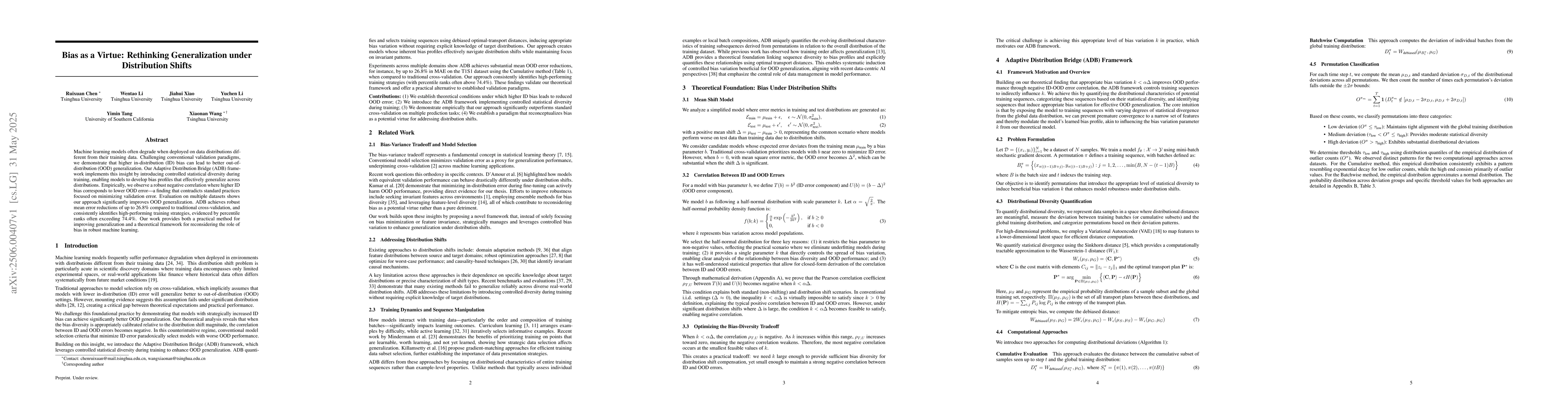 Thumbnail for Bias as a Virtue: Rethinking Generalization under Distribution Shifts