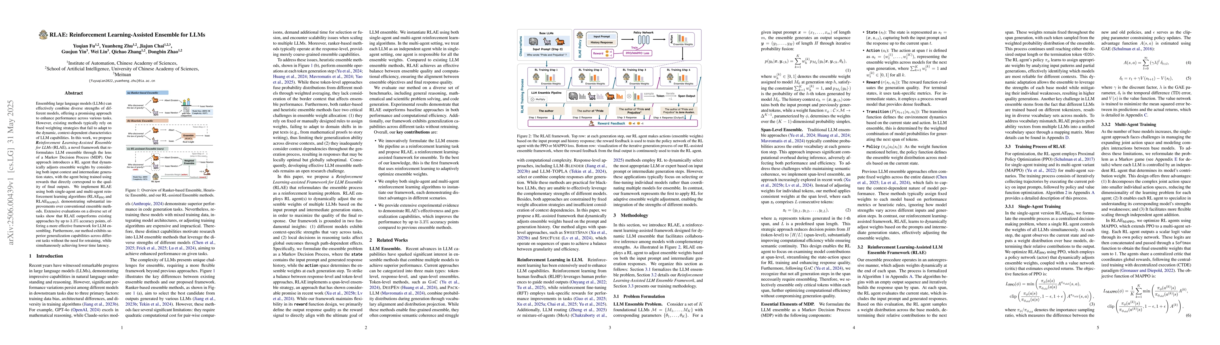 Thumbnail for RLAE: Reinforcement Learning-Assisted Ensemble for LLMs
